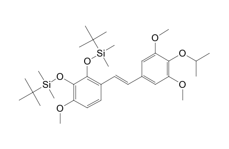 (E)-1-[3',5'-DIMETHOXY-4'-[(ISOPROPYL)-OXY]-PHENYL]-2-[(2'',3''-DI-[(TERT.-BUTYLDIMETHYLSILYL)-OXY]-4''-METHOXY)-PHENYL]-ETHENE