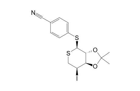 4-CYANOPHENYL-4-DEOXY-4-IODO-2,3-O-ISOPROPYLIDENE-1,5-DITHIO-ALPHA-L-ARABINOPYRANOSIDE