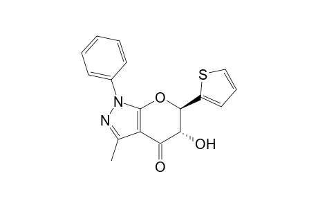 (5S*,6R*) -5-Hydroxy-3-methyl-1-phenyl-6-(thiophen-2-yl)-5,6-dihydropyrano[2,3-c]pyrazol-4(1H)-one