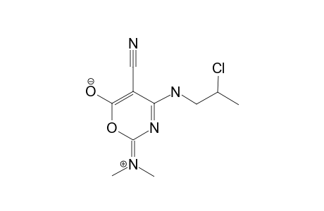 4-(2-CHLOROPROPYLAMINO)-2-DIMETHYLAMINO-6-OXO-6H-1,3-OXAZINE-5-CARBONITRILE