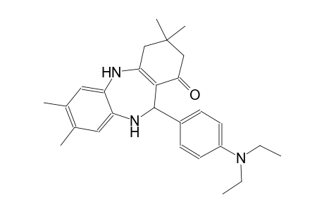 11-[4-(diethylamino)phenyl]-3,3,7,8-tetramethyl-2,3,4,5,10,11-hexahydro-1H-dibenzo[b,e][1,4]diazepin-1-one