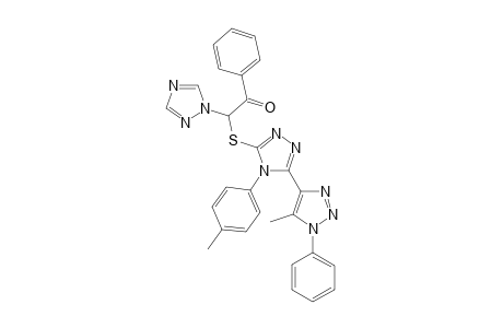 2-(5-(5-methyl-1-phenyl-1H-1,2,3-triazol-4-yl)-4-p-tolyl-4H-1,2,4-triazol-3-ylthio)-1-phenyl-2-(1H-1,2,4-triazol-1-yl)ethanone