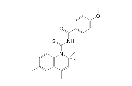 4-methoxy-N-[(2,2,4,6-tetramethyl-1(2H)-quinolinyl)carbothioyl]benzamide