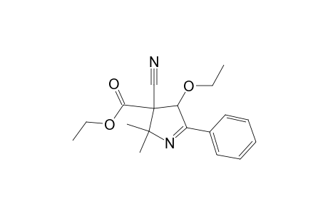 2H-Pyrrole-3-carboxylic acid, 3-cyano-4-ethoxy-3,4-dihydro-2,2-dimethyl-5-phenyl-, ethyl ester