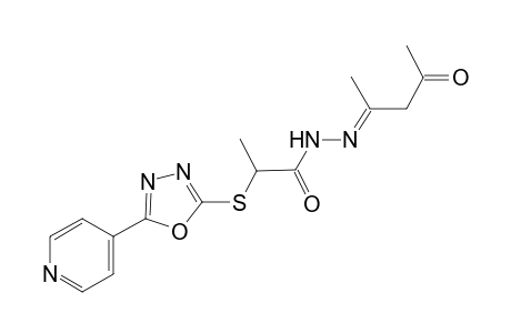 2-(5-Pyridin-4-yl-[1,3,4]oxadiazol-2-ylsulfanyl)-propionic acid (1-methyl-3-oxo-butylidene)-hydrazide