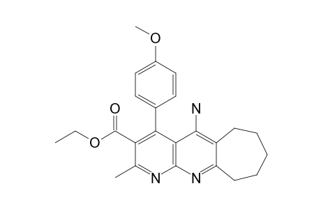 ETHYL-5-AMINO-6,7,8,9,10-PENTAHYDRO-4-(PARA-METHOXYPHENYL)-2-METHYLCYCLOHEPTA-[B]-[1,8]-NAPHTHYRIDINE-3-CARBOXYLATE