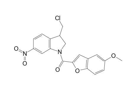 [3-(chloromethyl)-6-nitro-2,3-dihydroindol-1-yl]-(5-methoxy-1-benzofuran-2-yl)methanone