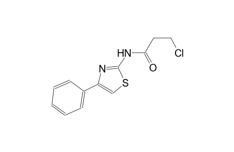 3-chloro-N-(4-phenyl-1,3-thiazol-2-yl)propanamide