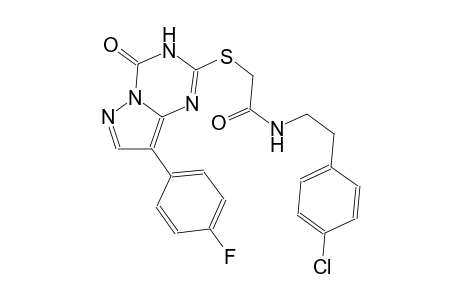 acetamide, N-[2-(4-chlorophenyl)ethyl]-2-[[8-(4-fluorophenyl)-3,4-dihydro-4-oxopyrazolo[1,5-a][1,3,5]triazin-2-yl]thio]-
