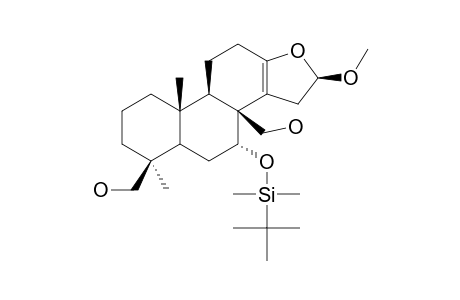 #20;(4S,5S,7R,8R,9R,10S,16R)-7-ALPHA-[(TERT.-BUTYLDIMETHYLSILYL)-OXY]-1,2,3,4,5,6,7,8,9,10,11,12,15,16-TETRADECAHYDRO-16-BETA-METHOXY-17-OXA-CYCLOPENTA-[A]-4-B