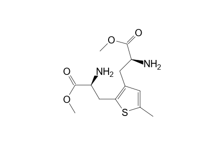 Dimethyl (S,S)-.alpha.,.alpha'.-diamino-5-methyl-2,3-thiophenedipropionate
