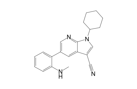 3-Cyano-1-cyclohexyl-5-(N-methyl-2-aminophenyl)pyrrolo[2,3-b]pyridine