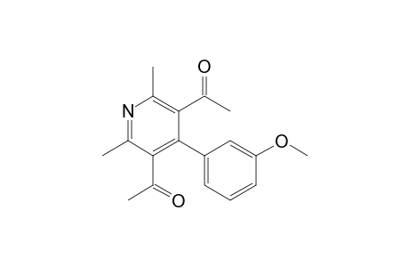 1-[5-acetyl-4-(3-methoxyphenyl)-2,6-dimethyl-3-pyridinyl]ethanone