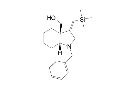 (4R*,9S*)-1-Benzyl-3a-(hydroxymethyl)-3((Z)-(trimethylsilyl)methylene)-perhydroindole