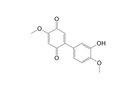 5-(3'-Hydroxy-4'-methoxyphenyl-2-methoxy-1,4-benzoquinone