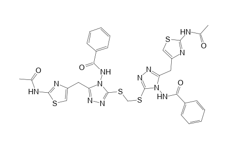 N,N'-(Methylenebis{sulfanedial-[5-({2-[(acetyl)-amino]-1,3-thiazol-4-yl}methyl)-4H-1,2,4-triazole-3,4-dial]})-dibenzamide