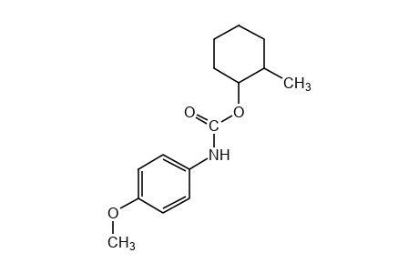 p-methoxycarbanilic acid, 2-methylcyclohexyl ester