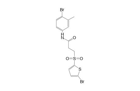 N-(4-bromo-3-methylphenyl)-3-[(5-bromo-2-thienyl)sulfonyl]propanamide