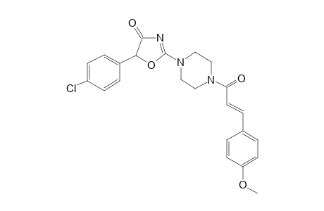5-(4-Chlorophenyl)-2-(4-[(2E)-3-(4-methoxyphenyl)-2-propenoyl]-1-piperazinyl)-1,3-oxazol-4(5H)-one