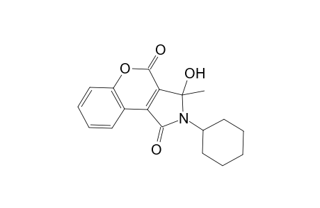 2-Cyclohexyl-3-hydroxy-3-methyl-2,3-dihydrochromeno[3,4-c]pyrrole-1,4-dione
