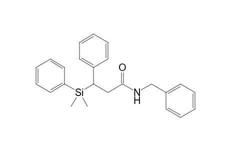 3-[dimethyl(phenyl)silyl]-3-phenyl-N-(phenylmethyl)propanamide