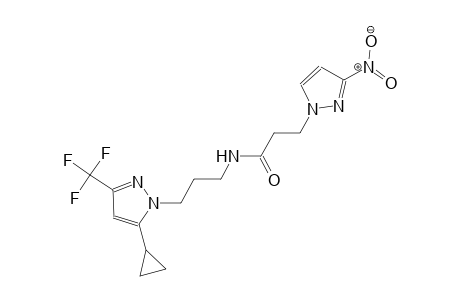 N-{3-[5-cyclopropyl-3-(trifluoromethyl)-1H-pyrazol-1-yl]propyl}-3-(3-nitro-1H-pyrazol-1-yl)propanamide
