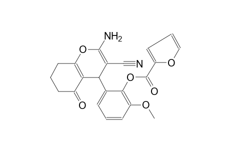 Furan-2-carboxylic acid, 2-(2-amino-3-cyano-5-oxo-5,6,7,8-tetrahydro-4H-chromen-4-yl)-6-methoxyphenyl ester