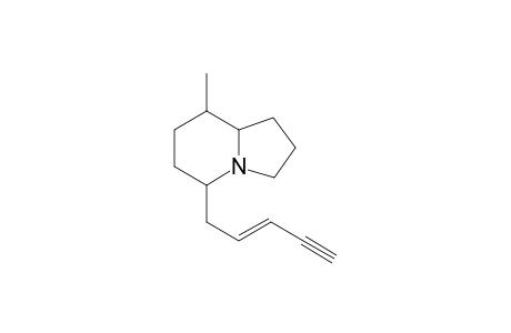 5-(Pent-2'-en-4'-yn-1'-yl)-8-methylindolizidine