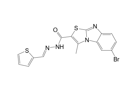 6-Bromo-3-methyl-N'-[1-thien-2-ylmethylene]-1,3-thiazolo[3,2-a]benzimidazole-2-carbohydrazide