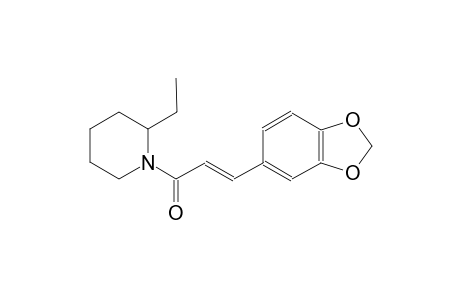 1-[(2E)-3-(1,3-benzodioxol-5-yl)-2-propenoyl]-2-ethylpiperidine