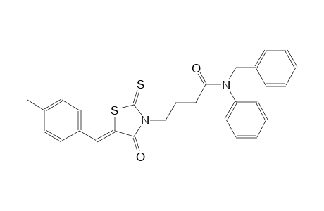 N-benzyl-4-[(5Z)-5-(4-methylbenzylidene)-4-oxo-2-thioxo-1,3-thiazolidin-3-yl]-N-phenylbutanamide