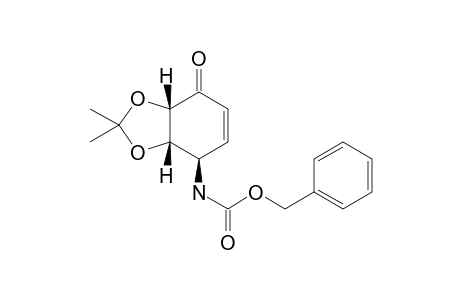 (3aS,7R,7aS)-7-(Carbobenzyloxyamino)-7,7a-dihydro-2,2-dimethyl-1,3-benzodioxol-4(3aH)-one