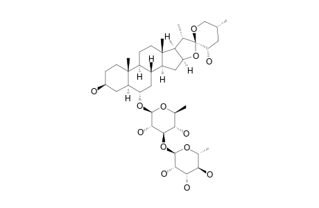 TORVOSIDE-K;6-O-ALPHA-L-RHAMNOPYRANOSYL-(1->3)-BETA-D-QUINOVOPYRANOSYL-(22R,23S,25R)-3-BETA,6-ALPHA,23-TRIHYDROXY-5-ALPHA-SPIROSTANE