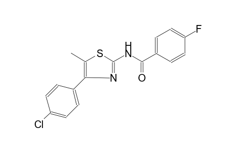 N-[4-(4-chlorophenyl)-5-methyl-1,3-thiazol-2-yl]-4-fluorobenzamide