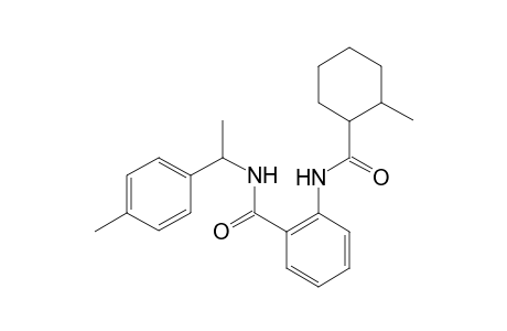 Benzamide, 2-(2-methylcyclohexanoylamino)-N-[1-(4-tolyl)ethyl]-