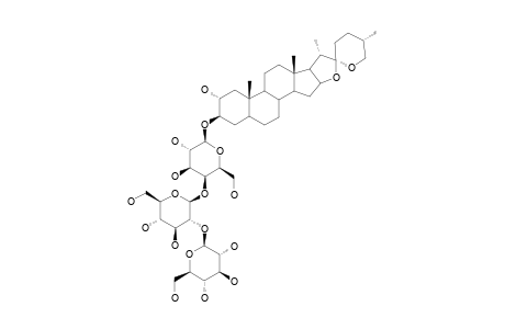 (25R)-5-ALPHA-SPIROSTANE-2-ALPHA,3-BETA-DIOL-3-O-[O-BETA-D-GLUCOPYRANOSYL-(1->2)-O-BETA-D-GLUCOPYRANOSYL-(1->4)-BETA-D-GALACTOPYRANOSIDE