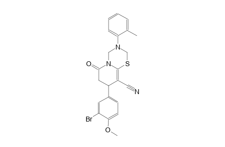 2H,6H-pyrido[2,1-b][1,3,5]thiadiazine-9-carbonitrile, 8-(3-bromo-4-methoxyphenyl)-3,4,7,8-tetrahydro-3-(2-methylphenyl)-6-oxo-