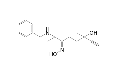 6-Hydroxy-2-benzylmino-2,6-dimethyloct-7-yn-3-one - Oxime