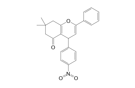 5-Oxo-4-(p-nitrophenyl)-2-phenyl-7,7-dimethyl-5,6,7,8-tetrahydro-4H-benzo[b]pyran