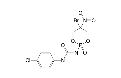 N-CHLOROPHENYL-N'-[5-BROMO-5-NITRO-2-OXIDO-1,3,2-DIOXAPHOSPHORINANE-2-YL]-UREA