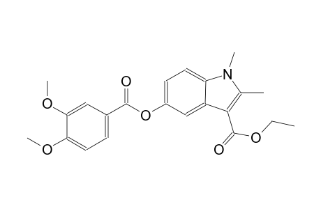 1H-indole-3-carboxylic acid, 5-[(3,4-dimethoxybenzoyl)oxy]-1,2-dimethyl-, ethyl ester