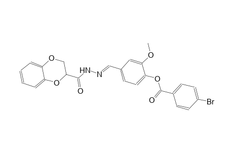 1,4-benzodioxin-2-carboxylic acid, 2,3-dihydro-, 2-[(E)-[4-[(4-bromobenzoyl)oxy]-3-methoxyphenyl]methylidene]hydrazide