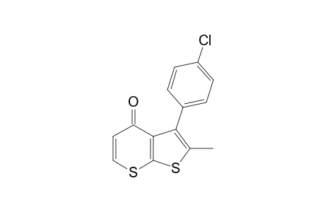 5-(4-CHLOROPHENYL)-6-METHYL-(4H)-4-OXOTHIENOTHIAPYRAN