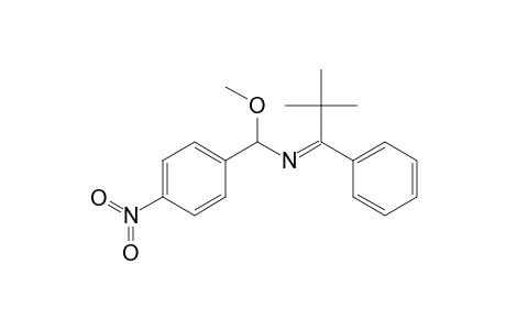 N-(2,2-dimethyl-1-phenylpropylidene)-.alpha.-methoxy-4-nitrobenzylamine