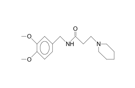 N-(3,4-Dimethoxy-benzyl)-3-piperidino-propionamide