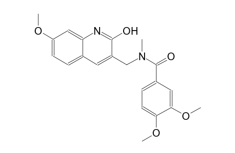N-[(2-hydroxy-7-methoxy-3-quinolinyl)methyl]-3,4-dimethoxy-N-methylbenzamide
