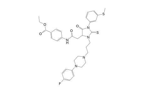 benzoic acid, 4-[[[3-[3-[4-(4-fluorophenyl)-1-piperazinyl]propyl]-1-[3-(methylthio)phenyl]-5-oxo-2-thioxo-4-imidazolidinyl]acetyl]amino]-, ethyl ester