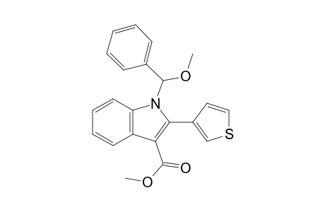 1-(Methoxyphenylmethyl)-2-thiophen-3-ylindole-3-carboxylic acid methyl ester