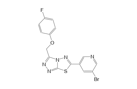 [1,2,4]triazolo[3,4-b][1,3,4]thiadiazole, 6-(5-bromo-3-pyridinyl)-3-[(4-fluorophenoxy)methyl]-