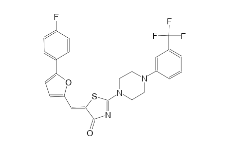 (5Z)-5-{[5-(4-fluorophenyl)-2-furyl]methylene}-2-{4-[3-(trifluoromethyl)phenyl]-1-piperazinyl}-1,3-thiazol-4(5H)-one